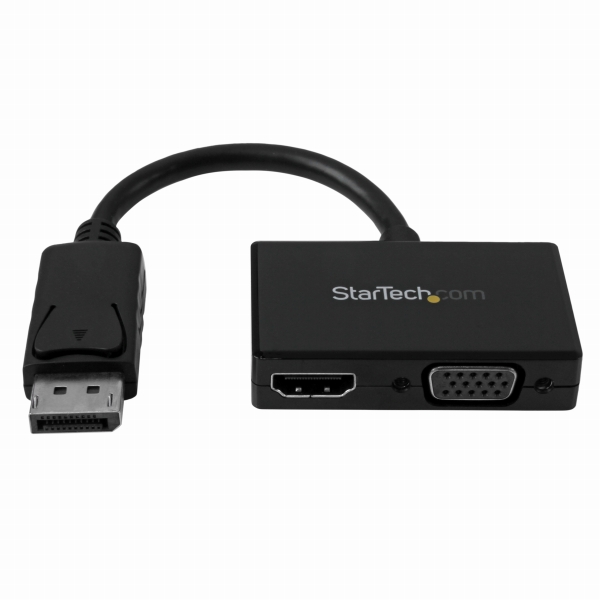 トラベルAVアダプタツーインワン(2-in-1)DisplayPort（ディスプレイポート）-HDMI/VGA変換アダプタ