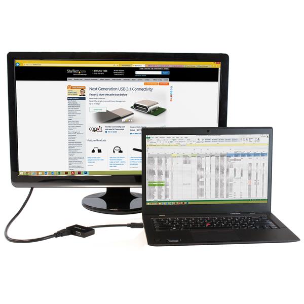 トラベルAVアダプタツーインワン(2-in-1)DisplayPort（ディスプレイポート）-HDMI/VGA変換アダプタ