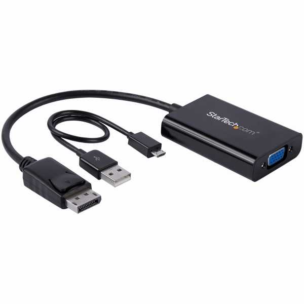 DisplayPort-VGA変換アダプタディスプレイポート/DP(オス)-VGA/D-Sub15(メス)コンバータオーディオ対応1920x1200