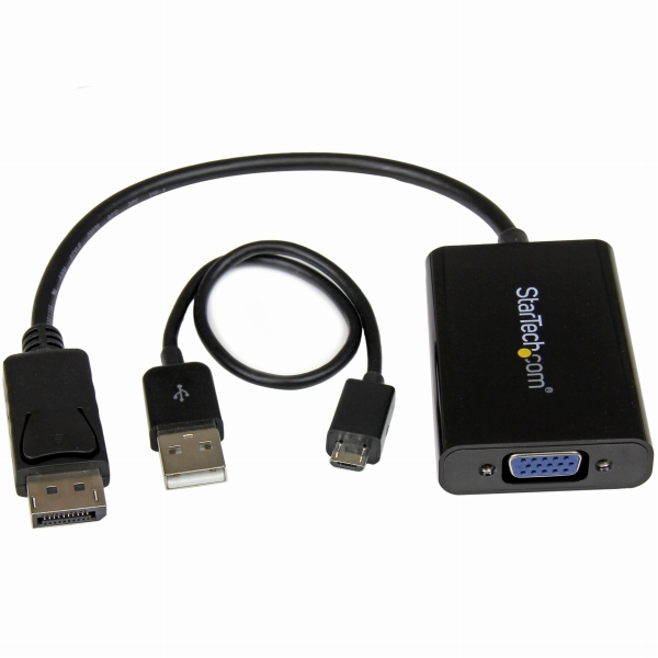 DisplayPort-VGA変換アダプタディスプレイポート/DP(オス)-VGA/D-Sub15(メス)コンバータオーディオ対応1920x1200