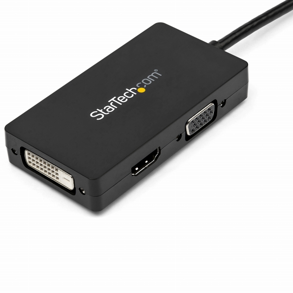 DisplayPort-VGA/DVI/HDMI変換アダプタスリーインワン・ディスプレイポート/DP変換ケーブル1920x1200/1080pブラック
