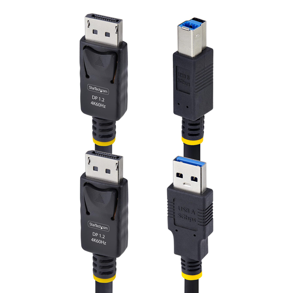 KVMケーブル/3m/DisplayPort & USB 3.0 Type-A -B/4K60Hz/PC切替器用ケーブル