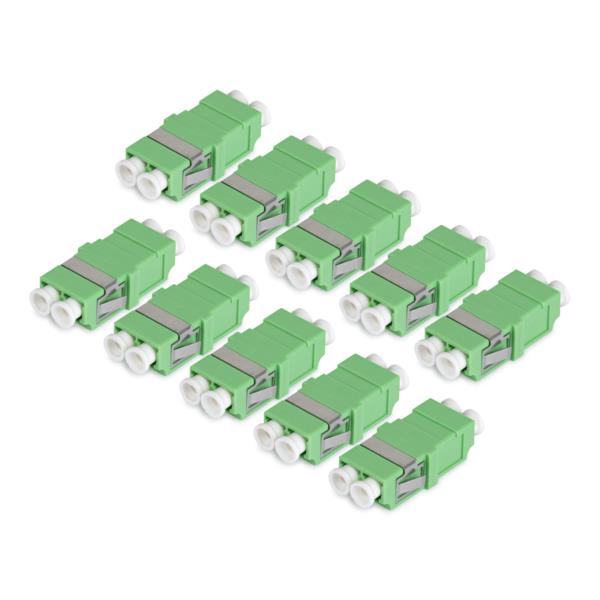 光ケーブル中継コネクター/10個セット/LC-LC/OS2シングルモード/LC-APCデュプレックス/光配線用カプラー
