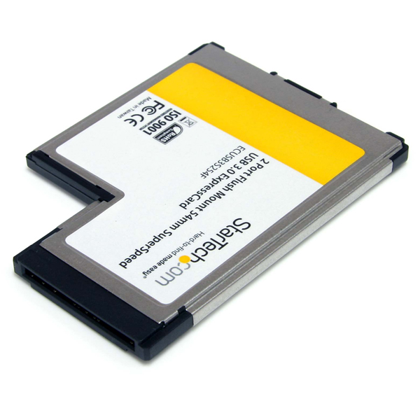2ポートSuperSpeedUSB3.0増設用ExpressCard/54アダプタカード(UASP対応)ExpressCard(54mm)2xUSB3.0Aメスインターフェースカード