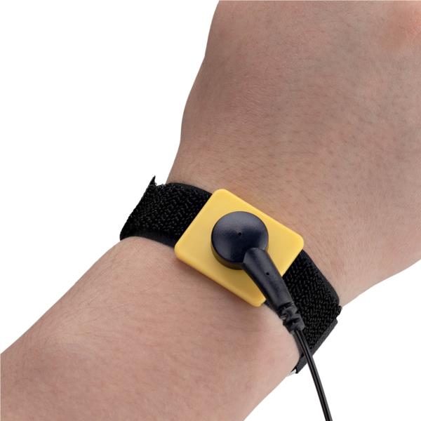 静電気防止リストストラップ/帯電防止/1.5m 脱着式アースコード付属/ESD対応 調整可能/静電気対策 リストバンド