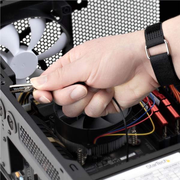 静電気防止リストストラップ/帯電防止/1.5m 脱着式アースコード付属/ESD対応 調整可能/静電気対策 リストバンド