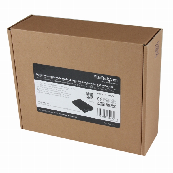 ギガビットイーサネット1000Mbps対応光メディアコンバーターマルチモード用LCコネクタ550mJumboFrame対応1000Base-T-1000Base-LX/SX変換