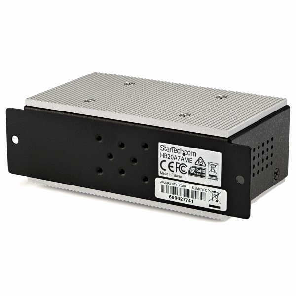 7ポート産業用USB2.0ハブESD保護/350Wサージ保護ウォールマウント対応