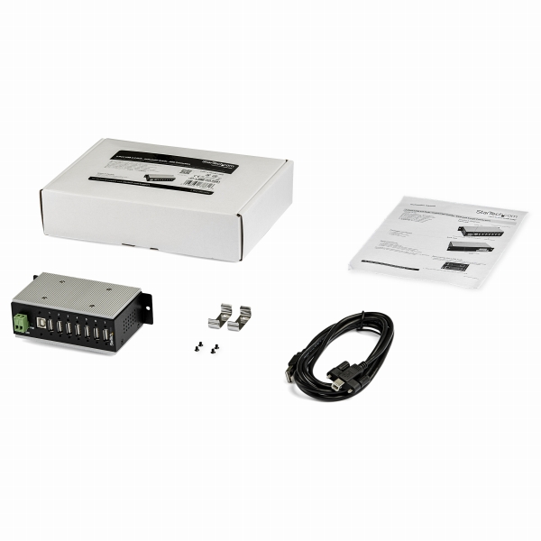 7ポート産業用USB2.0ハブESD保護/350Wサージ保護ウォールマウント対応