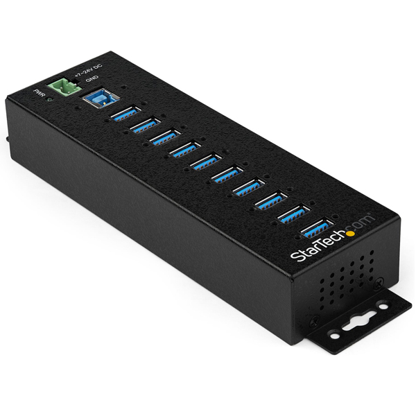 10ポート産業用USB3.0ハブESD&350Wサージ保護