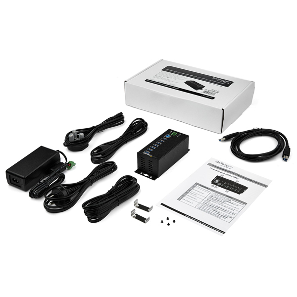 7ポート産業用USB3.0ハブESD&350Wサージ保護