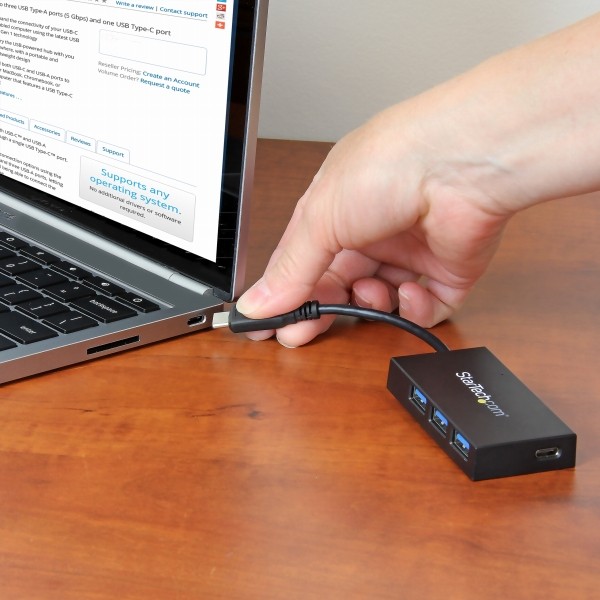 USB-C接続4ポートUSB3.0ハブUSBA3ポート/USB-C1ポート搭載HUBUSB3.1Gen1対応Type-Cコネクタ使用5Gbps