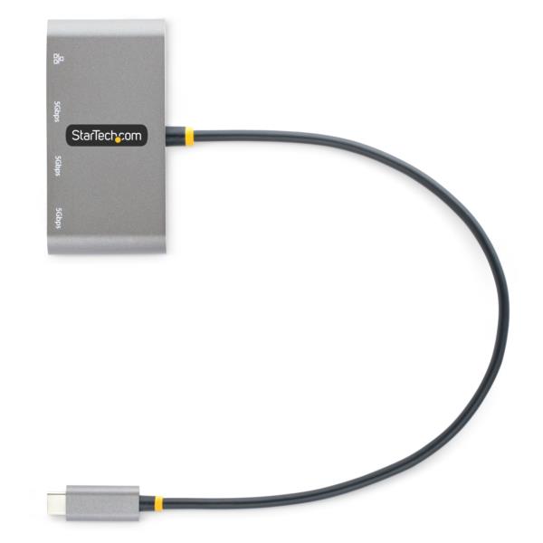 USB3.0ハブ/Type-C接続/有線LANアダプター内蔵/USB3.2Gen15Gbps/3xUSB-A/バスパワー/30cmホストケーブル/USB-C-USB-Aハブ/USB-Cスプリッター