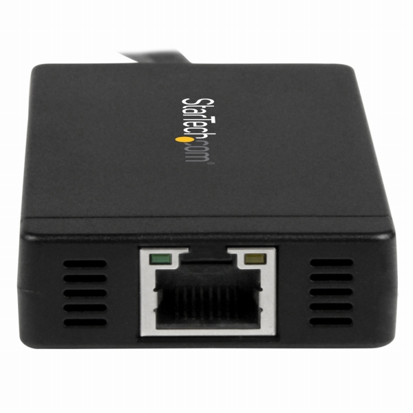 USBType-C接続3ポートUSB3.0ハブ/1ポートギガビット有線LANアダプタ(ACアダプタ付属)USB-C-3xUSB-A/1xRJ45GbE