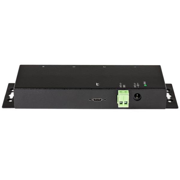 4ポートUSB-Cハブ10Gbps/セルフパワー対応(ACアダプタ付属)/サージ保護/産業用USB3.1Gen2ハブ/2xUSB-C&2xUSB-A/USBType-C&Type-Aホスト対応