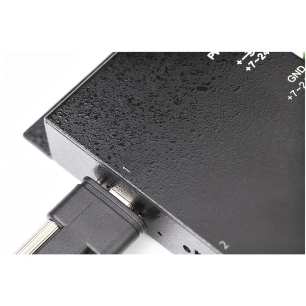 4ポートUSB-Cハブ10Gbps/セルフパワー対応(ACアダプタ付属)/サージ保護/産業用USB3.1Gen2ハブ/2xUSB-C&2xUSB-A/USBType-C&Type-Aホスト対応
