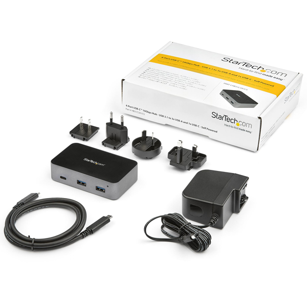 4ポートUSBType-Cハブ10Gbps3xUSB-A/1xUSB-C専用ACアダプタ付属