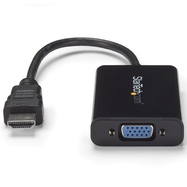 HDMI-VGA変換アダプタ/コンバータ（オーディオ対応）HDMIオス-アナログRGB(D-Sub15ピン)メス変換コネクタ1920x1080