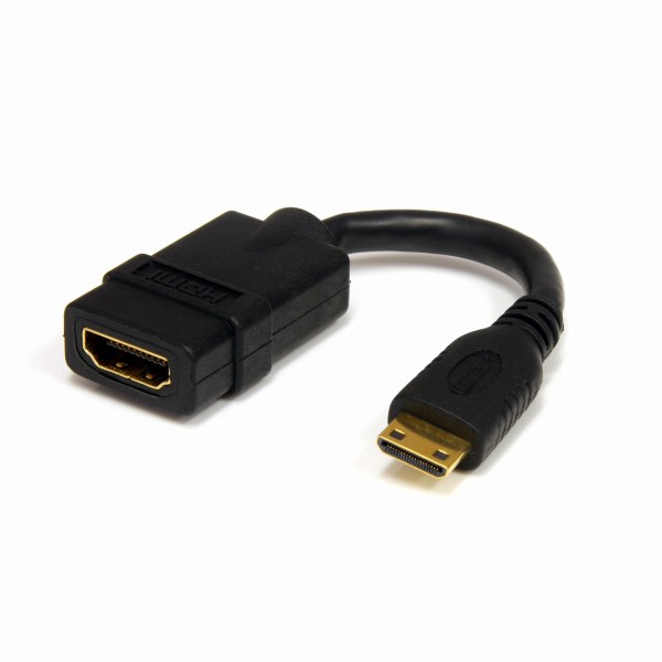 12cmハイスピードHDMI-ミニHDMI変換アダプタケーブルHDMIメス-miniHDMIオス