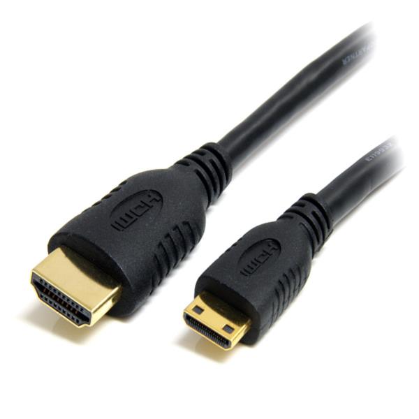 ハイスピードHDMI-ミニHDMI変換ケーブル50cm/HDMIオス-MiniHDMIオス/HDMIタイプA-HDMIタイプC/イーサネット対応