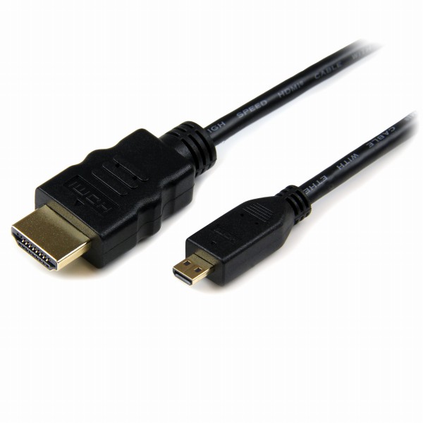 2mイーサネット対応ハイスピードHDMI-HDMIMicro変換ケーブルHDMI(タイプA)-HDMIマイクロ(タイプD)オス/オス