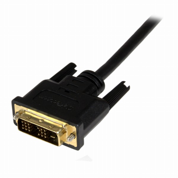 MiniHDMI-DVI-D変換ケーブル2mミニHDMI(19ピン)オス-DVI-D(19ピン)オス1920x1200