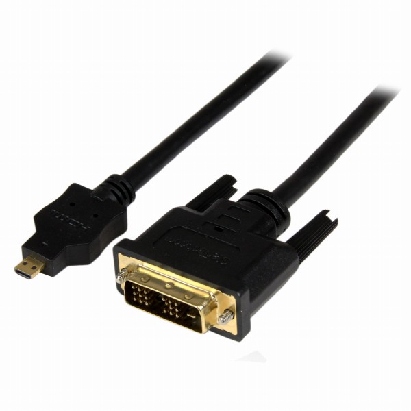MicroHDMI-DVI-D変換ケーブル2mマイクロHDMI(19ピン)オス-DVI-D(19ピン)オス1920x1200