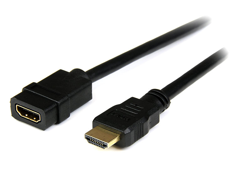 2mHDMI延長ケーブルウルトラHD4kx2k対応HDMI(19ピン)オス-HDMI(19ピン)メス延長コード
