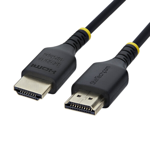 HDMI 2.1ケーブル/2m/スリム/8K60Hz/48Gbps/Ultra High Speed/ブラック/テレビ用