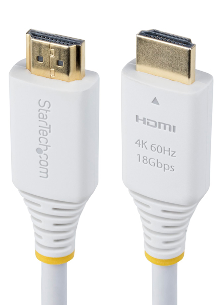 HDMI 2.0ケーブル/1.8m/4K60Hz/Premium HDMI/HDR10 HDCP/ホワイト/TV 接続用
