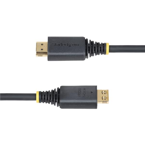HDMI 2.0ケーブル/30cm/抜け防止コネクター/ハイスピード/4K60Hz/HDR10/ブラック/抜けにくい