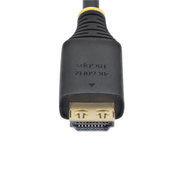 HDMI 2.0ケーブル/50cm/抜け防止コネクター/ハイスピード/4K60Hz/HDR10/ブラック/抜けにくい