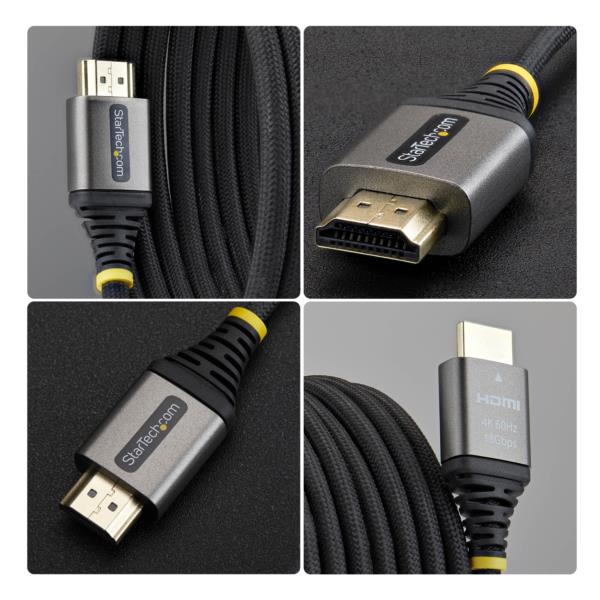 HDMI 2.0ケーブル/フレキシブル/1m/ 4K60Hz/18Gbps/Premium HDMI/会議室AV環境用