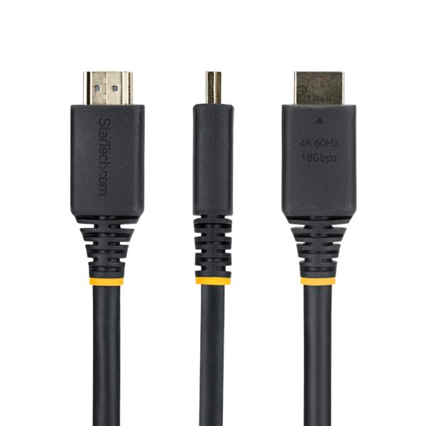 HDMI 2.0ケーブル/パネルマウント型/オス - メス パネル取付 延長用/1m/4K60Hz/会議室 AV環境対応