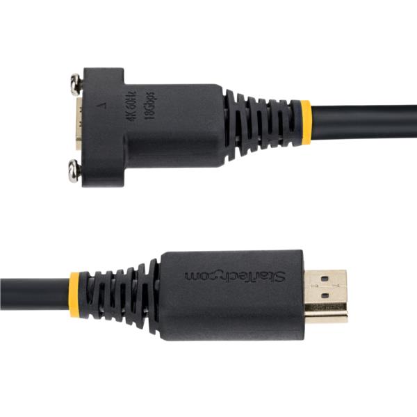 HDMI 2.0ケーブル/パネルマウント型/オス - メス パネル取付 延長用/1m/4K60Hz/会議室 AV環境対応