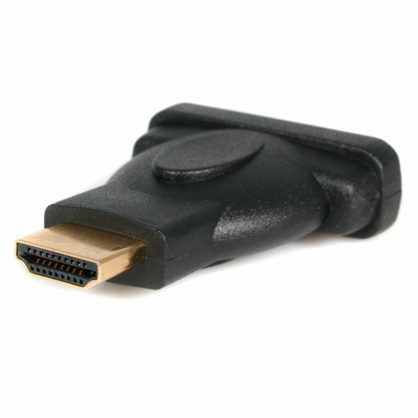 HDMI-DVI-D変換コネクタHDMI(19ピン)オスtoDVI-D(25ピン)メス変換アダプタブラック金メッキコネクタ