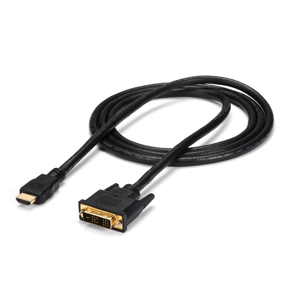 HDMI - DVI-D変換ケーブル/1.8m/オス-オス/ブラック/モニターコード/ディスプレイ コンバーター