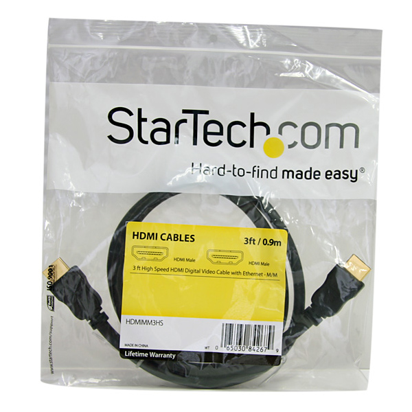 91cmハイスピードHDMIケーブル(イーサネット対応)UltraHD4K2K対応HDMIケーブルオス/オス