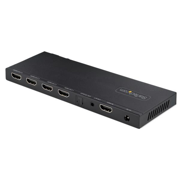 ビデオスプリッター/4K60HzHDMI2.0/1入力4出力/スケーラー内蔵/3.5mm&光オーディオ/4画面同時出力/マルチディスプレイ対応HDMI分配器/HDMI分岐器
