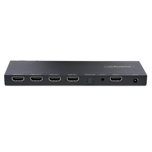 ビデオスプリッター/4K60HzHDMI2.0/1入力4出力/スケーラー内蔵/3.5mm&光オーディオ/4画面同時出力/マルチディスプレイ対応HDMI分配器/HDMI分岐器
