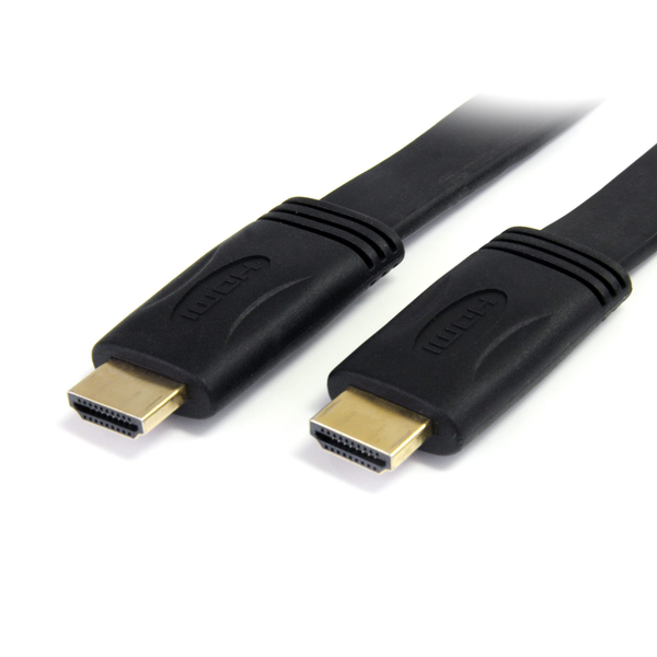 HDMI 1.4 ケーブル/1.8m/フラットタイプ/High Speed/オス-オス/ブラック/モニターケーブル