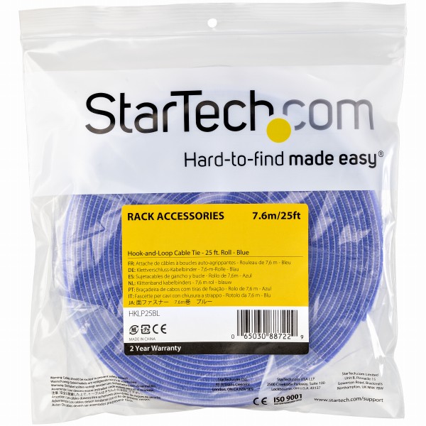 面ファスナー7.6mブルーケーブル結束ボアテープマジックファスナー