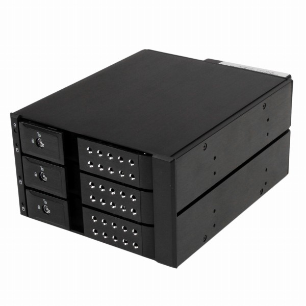 3x3.5インチSAS2.0/SATA3.0ハードディスクドライブ対応モバイルラックインナートレイ不要ホットスワップ対応2x5インチベイ搭載HDDリムーバブルラック