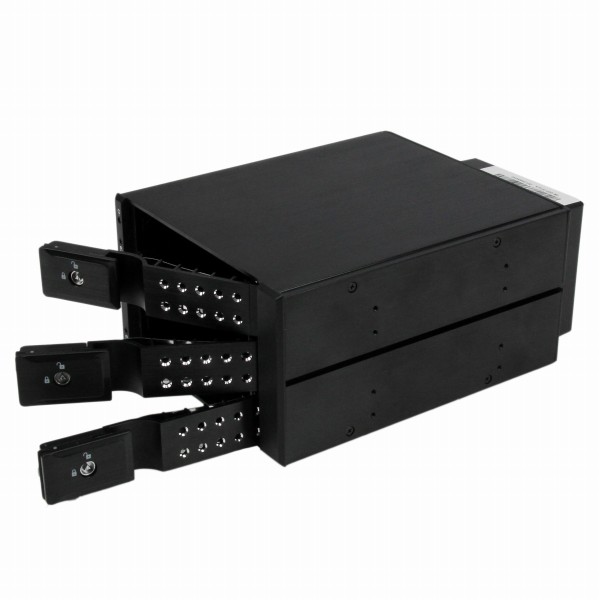 3x3.5インチSAS2.0/SATA3.0ハードディスクドライブ対応モバイルラックインナートレイ不要ホットスワップ対応2x5インチベイ搭載HDDリムーバブルラック