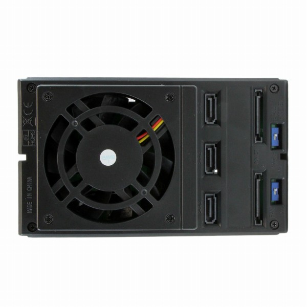 3x3.5インチSAS2.0/SATA3.0ハードディスクドライブ対応モバイルラックインナートレイ不要ホットスワップ対応2x5インチベイ搭載HDDリムーバブルラック