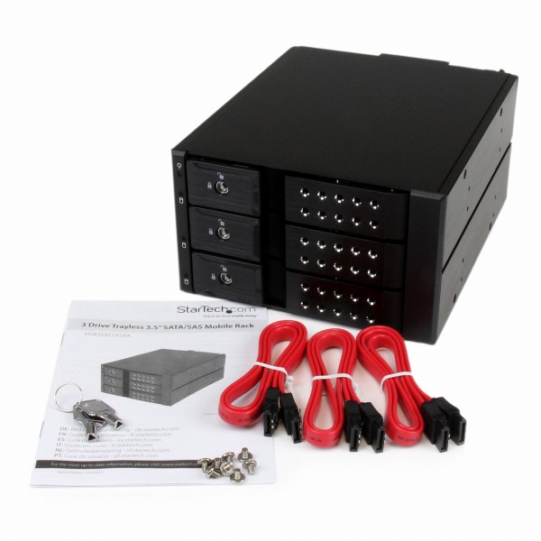 3x3.5インチSAS2.0/SATA3.0ハードディスクドライブ対応モバイルラックインナートレイ不要ホットスワップ対応2x5インチベイ搭載HDDリムーバブルラック