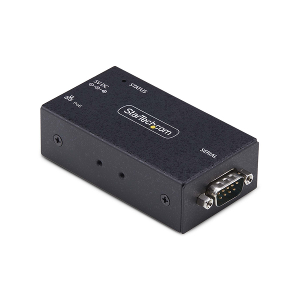 シリアル変換デバイスサーバー/1ポート/RS-232C - イーサネット接続/PoE対応/DB9ネットワーク変換アダプタ