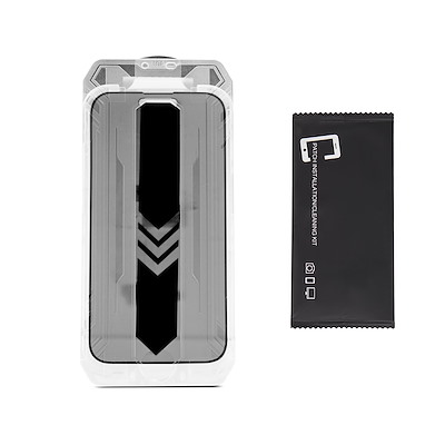 覗き見防止iPhone 15 Pro用ガラスフィルム/4方向プライバシー/ブルーライトカット/ガイド枠付き/強化ガラス