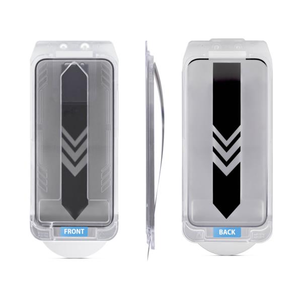 iPhone 16 Pro専用ガラスフィルム/4方向/ブルーライトカット/自己吸着 ガイド枠付/覗き見防止 液晶保護