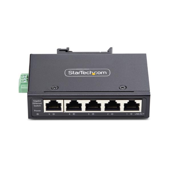イーサネットスイッチ/アンマネージド/5ポート/産業用/1Gbps ギガビット/-40~+75度/9~60V DC